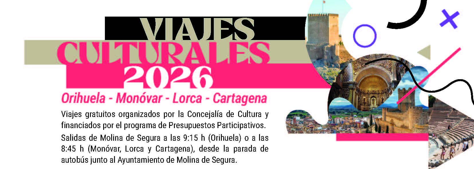Cultura Molina Programa 'Viajes Culturales 2026' CARTEL